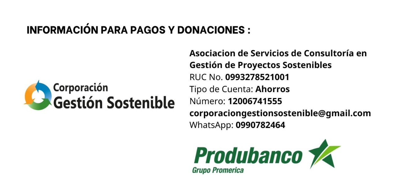 Para pagos y donaciones a nombre de Corporación Gestión Sostenible